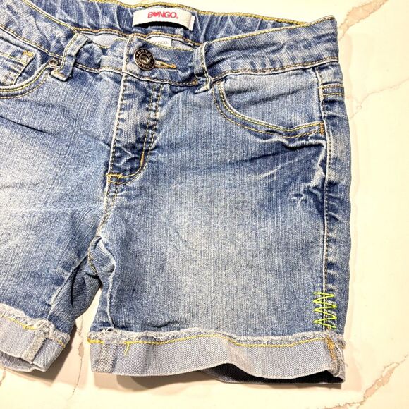 Bongo | Girls Button Fly Denim Blue Jean Shorts Size 10 - Picture 6 of 10